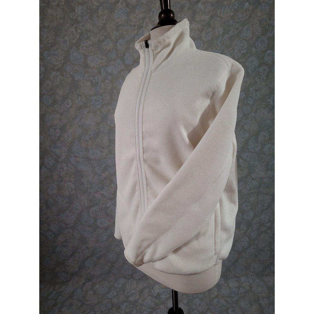 Classic Concepts Cream Embossed Fleece Zip Up Jacket reversible size L - Picture 7 of 11